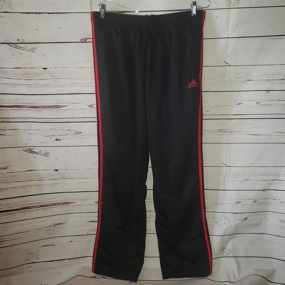 Adidas black and red sweat pants, jump suit pants